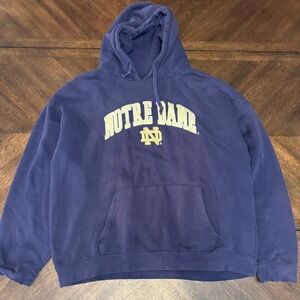 Genuine Stuff Notre Dame Fighting Irish Hoodie Navy Blue Mens XL NCAA |R1